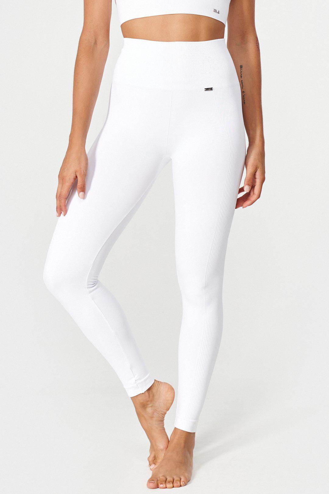 Bliss Legging in White-Long Leggings-Store Clothing Sustainable Recycled Yoga Leggings Women On-line Barcelona Believe Athletics Sustainable Recycled Yoga Clothes