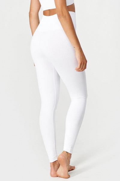 Bliss Legging in White-Long Leggings-Store Clothing Sustainable Recycled Yoga Leggings Women On-line Barcelona Believe Athletics Sustainable Recycled Yoga Clothes