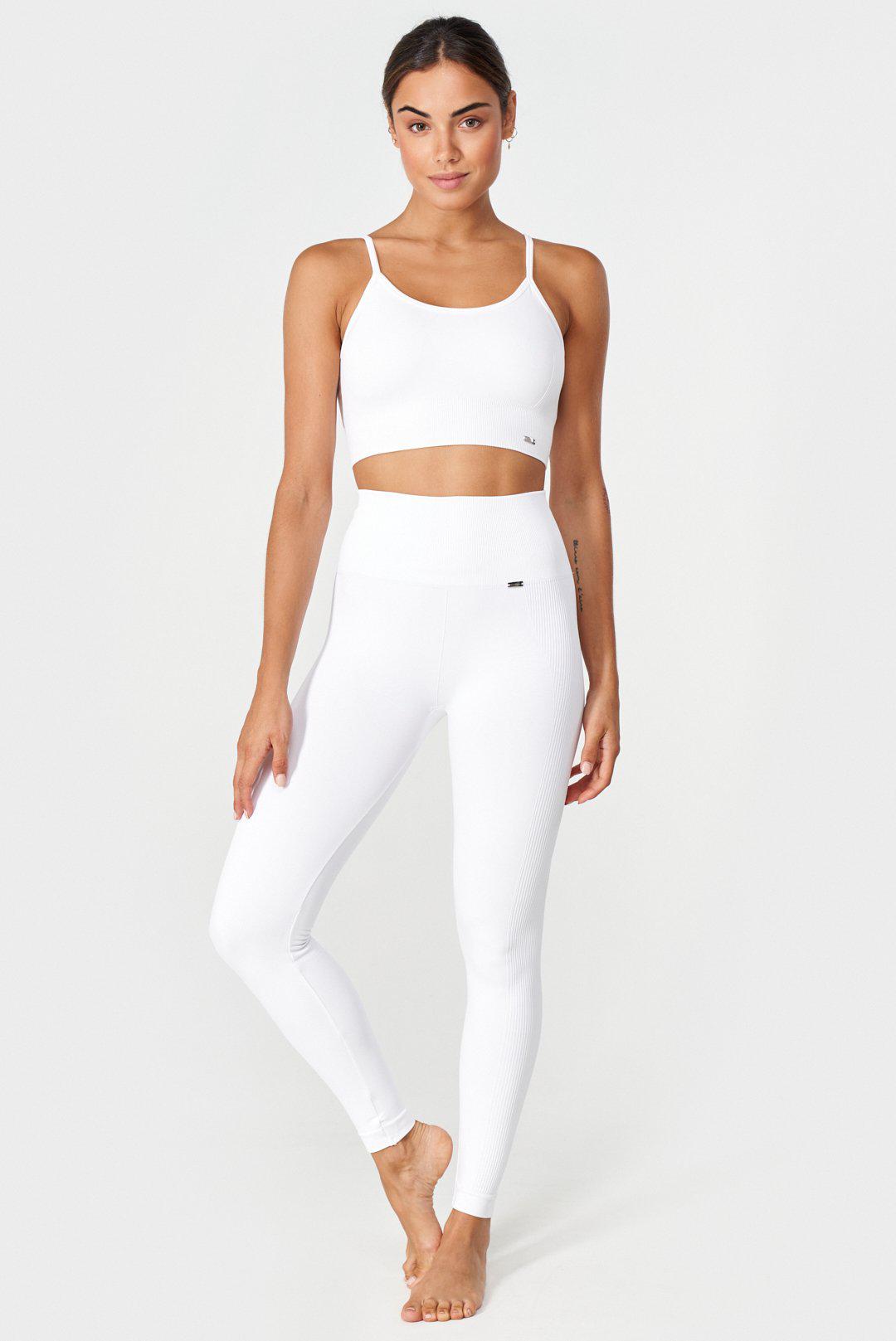 Bliss Legging in White-Long Leggings-Store Clothing Sustainable Recycled Yoga Leggings Women On-line Barcelona Believe Athletics Sustainable Recycled Yoga Clothes