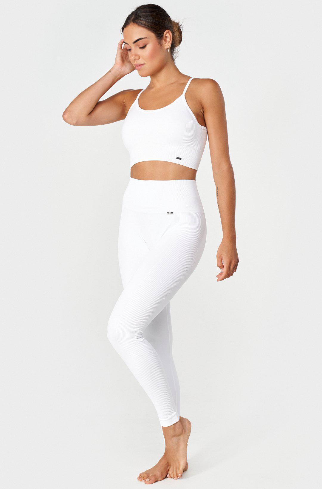 Bliss Legging in White-Long Leggings-Store Clothing Sustainable Recycled Yoga Leggings Women On-line Barcelona Believe Athletics Sustainable Recycled Yoga Clothes