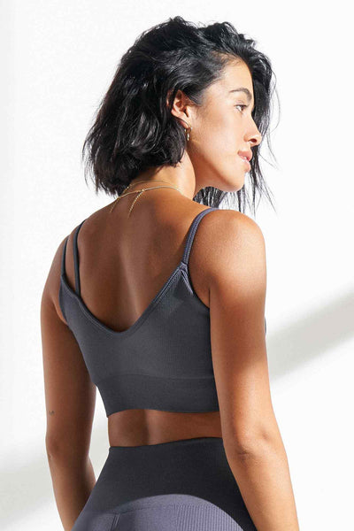 Blues Bra en India Ink-Bras-Tienda Ropa Leggings Yoga Sostenibles Reciclados Mujer On-line Barcelona Believe Athletics Sustainable Recycled Yoga Clothes