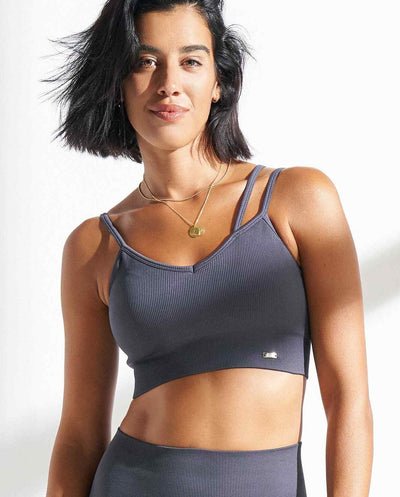 Blues Bra en India Ink-Bras-Tienda Ropa Leggings Yoga Sostenibles Reciclados Mujer On-line Barcelona Believe Athletics Sustainable Recycled Yoga Clothes