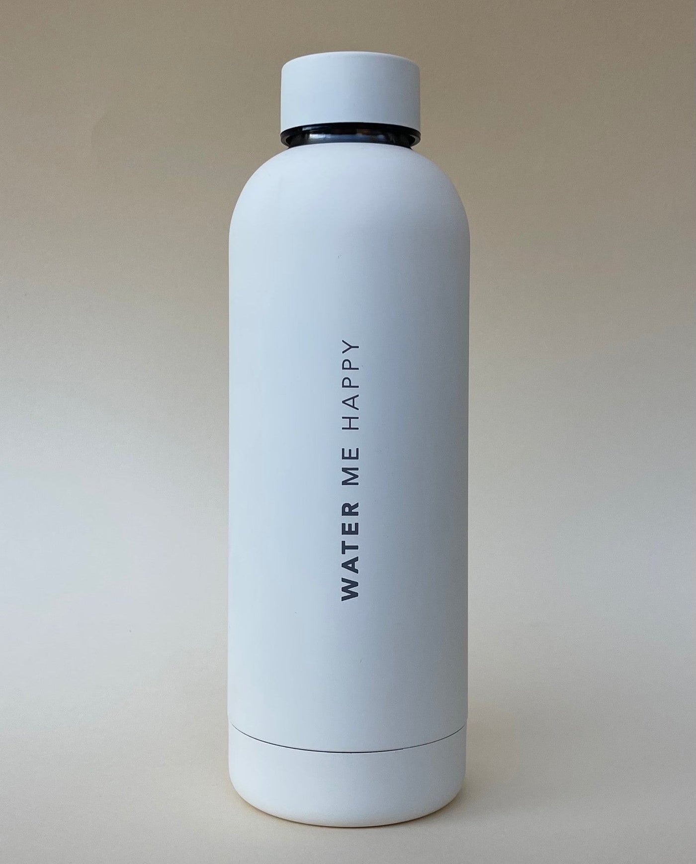 Water Me Happy Bottle in White-Accessories-Shop Sustainable Recycled Yoga Leggings Women's Clothing On-line Barcelona Believe Athletics Sustainable Recycled Yoga Clothes