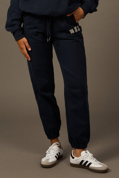 COMING SOON Varsity Jogger Navy-Joggers-Shop Sustainable Recycled Yoga Leggings Women's Clothing On-line Barcelona Believe Athletics Sustainable Recycled Yoga Clothes