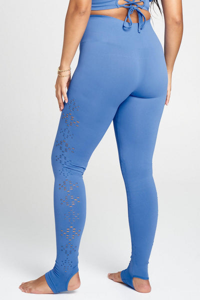 Karma Legging 2.0 in Arctic Blue-Long Leggings-Shop Sustainable Recycled Yoga Leggings Women's Clothing On-line Barcelona Believe Athletics Sustainable Recycled Yoga Clothes