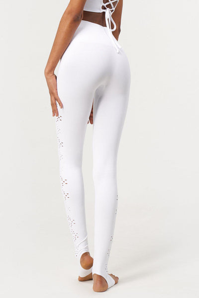 Karma Legging 2.0 in White-Long Leggings-Shop Sustainable Recycled Yoga Leggings Women's Clothing On-line Barcelona Believe Athletics Sustainable Recycled Yoga Clothes