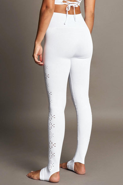 Karma Legging 2.0 in White-Long Leggings-Shop Sustainable Recycled Yoga Leggings Women's Clothing On-line Barcelona Believe Athletics Sustainable Recycled Yoga Clothes