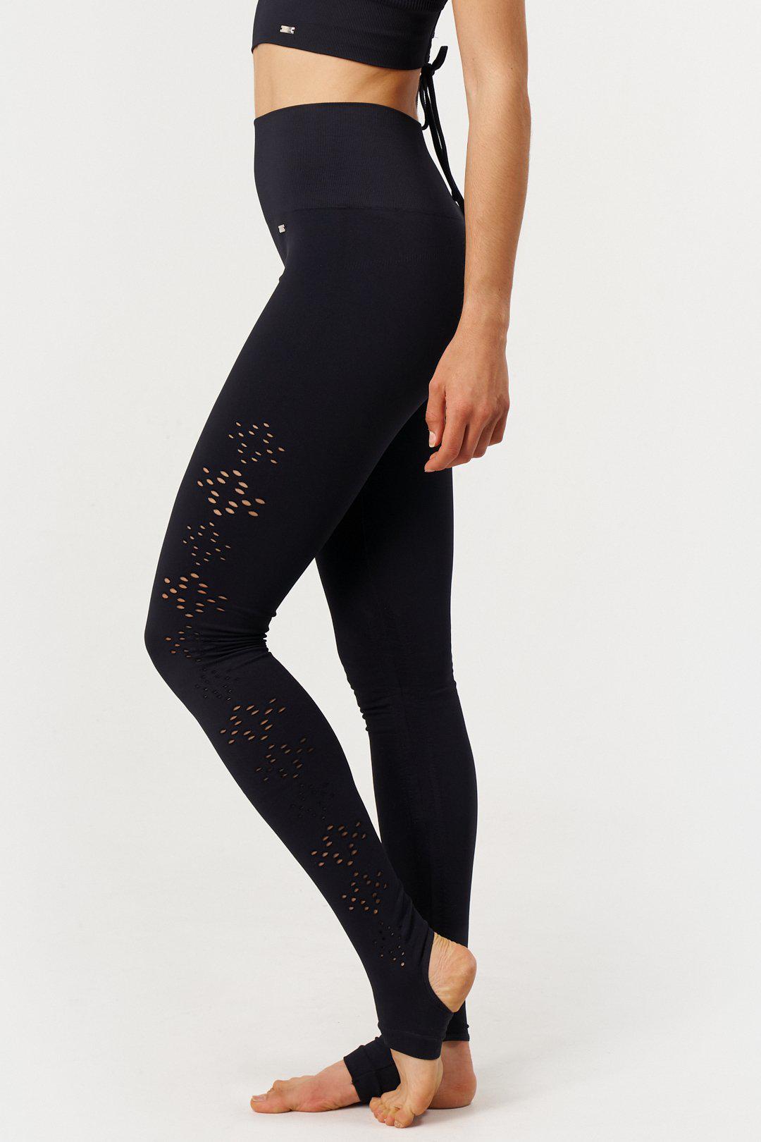 Karma Legging 2.0 in Black-Long Leggings-Shop Sustainable Recycled Yoga Leggings Women's Clothing On-line Barcelona Believe Athletics Sustainable Recycled Yoga Clothes