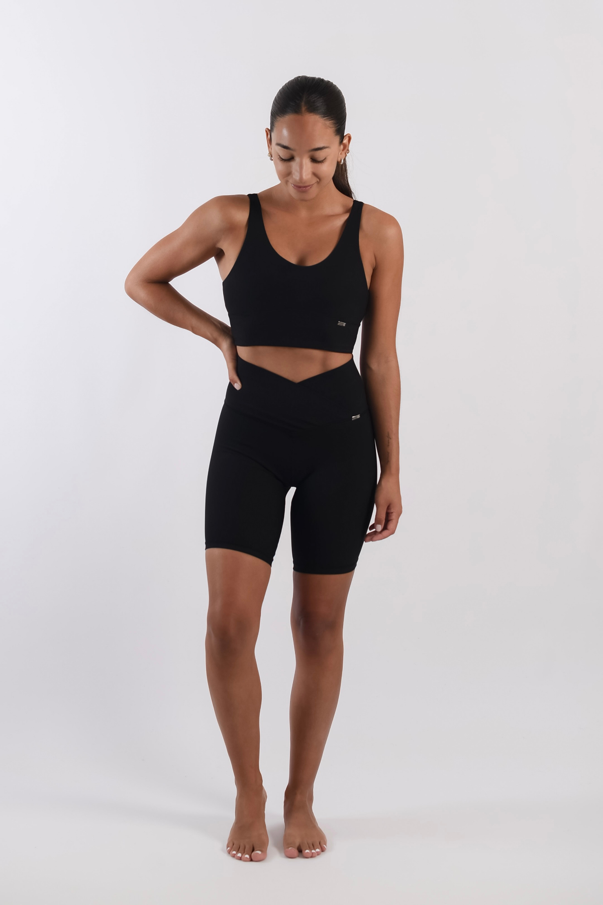 Bras Believe Palmen BH in Schwarz- -Tienda Ropa Leggings Yoga Sostenibles Reciclados Mujer On-line Barcelona Leichtathletik Nachhaltige Recycelte Yoga-Kleidung