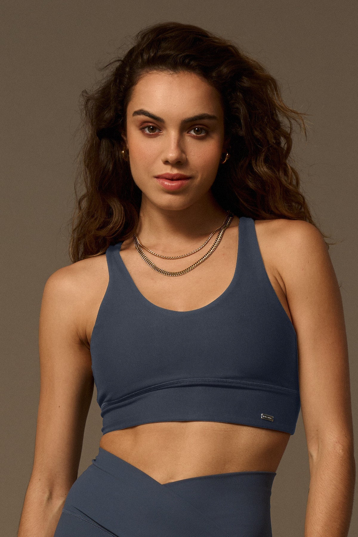 Bras Believe Palmen-BH in Midnight- -Tienda Ropa Leggings Yoga Sostenibles Reciclados Mujer On-line Barcelona Leichtathletik Nachhaltige Recycelte Yoga-Kleidung