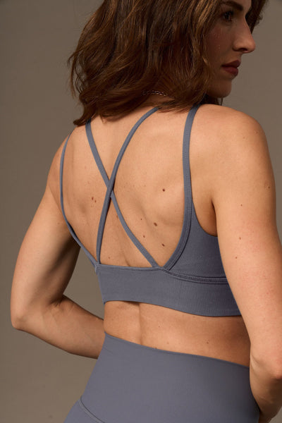 Palms Bra in Stone-Bras-Tienda Ropa Leggings Yoga Sostenibles Reciclados Mujer On-line Barcelona Believe Athletics Sustainable Recycled Yoga Clothes