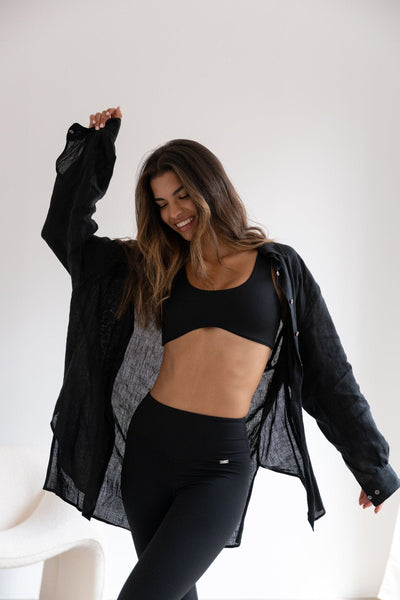 Bras Believe Silhouette BH Schwarz- -Tienda Ropa Leggings Yoga Sostenibles Reciclados Mujer On-line Barcelona Leichtathletik Nachhaltige Recycelte Yoga-Kleidung