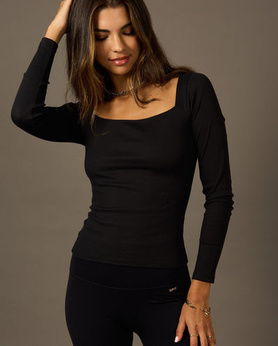 Square Long Sleeve en Negro