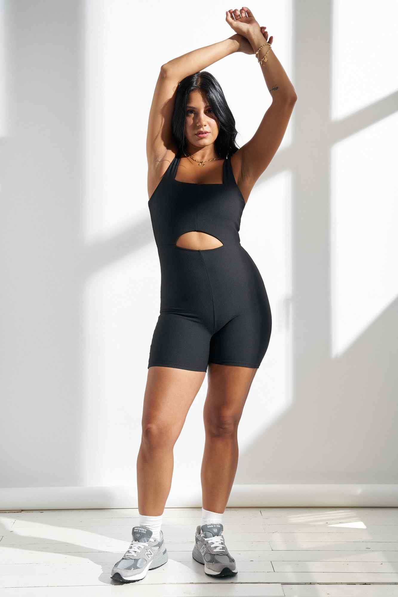 Believe Swanky Jumpsuit in Schwarz-Jumpsuits-Tienda Ropa Leggings Yoga Sostenibles Reciclados Mujer On-line Barcelona Leichtathletik Nachhaltige Recycelte Yoga-Kleidung