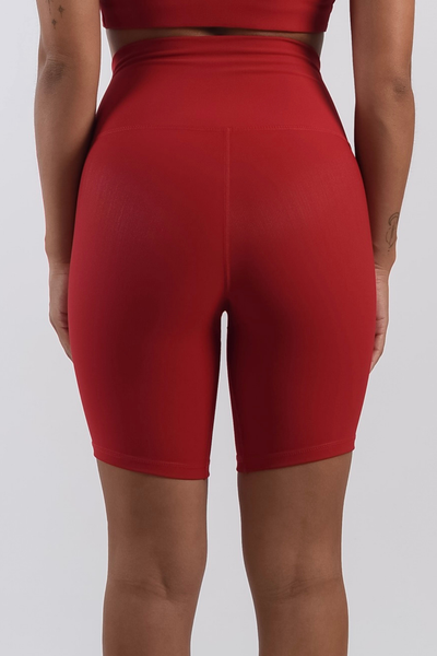 West Biker in Red-Bikers-Tienda Ropa Leggings Yoga Sostenibles Reciclados Mujer On-line Barcelona Believe Athletics Sustainable Recycled Yoga Clothes