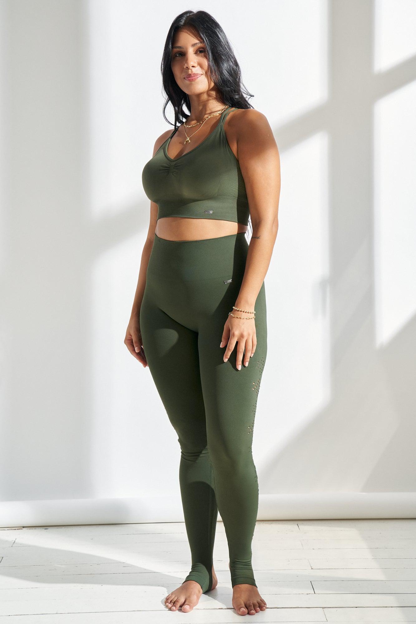 Yin Yang Bra in Military-Bras-Shop Clothing Sustainable Recycled Yoga Leggings Women On-line Barcelona Believe Athletics Sustainable Recycled Yoga Clothes